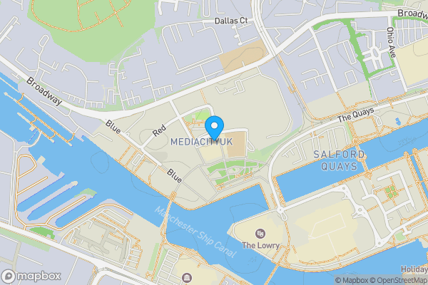 Map location for Number One Pink, Salford Quays, M50 2BA