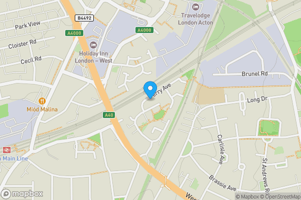 Map location for 40, Perry Avenue, EAST ACTON, London, W3 6YQ