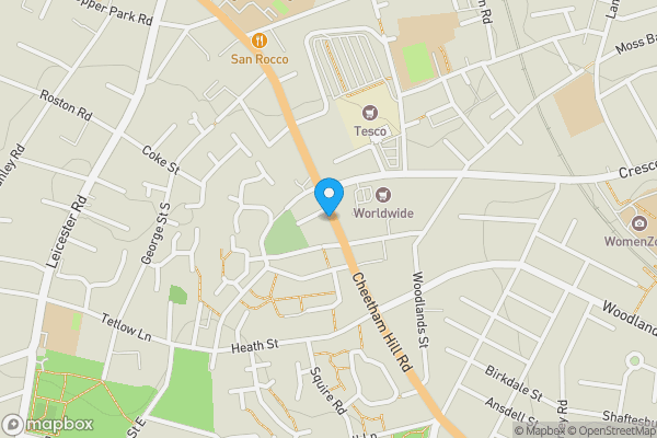 Map location for 585-587 Cheetham Hill Road, Manchester, M8 9JE