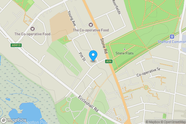 Map location for 26 Alliance Street, Stafford, Staffordshire, ST16 1HZ