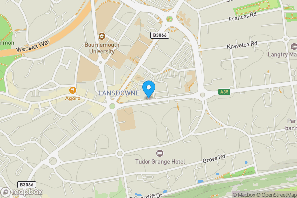 Map location for Christchurch Road, Bournemouth, Dorset, BH1 3NA