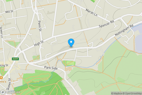 Map location for 70 Nottingham Road, Belper DE56 1JH