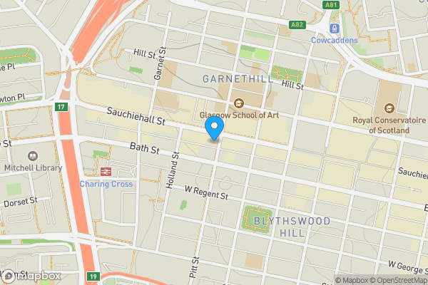 Map location for 201A Pitt Street, Glasgow, G2 4DT