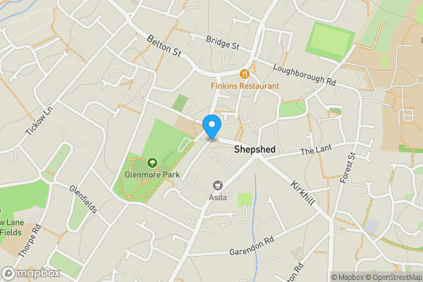 Map location for Garage Area North East of 14, Moorfield Place, Shepshed, Leicestershire, LE12 9AW