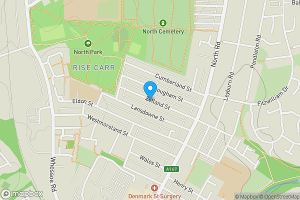 Map location for Zetland Street, Darlington , DL3 0NF