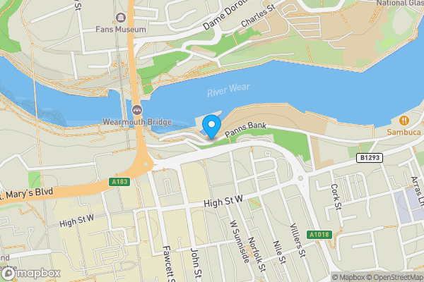 Map location for Apartment 19 Echo Building, West Wear Street, Sunderland, Tyne and Wear, SR1 1XD