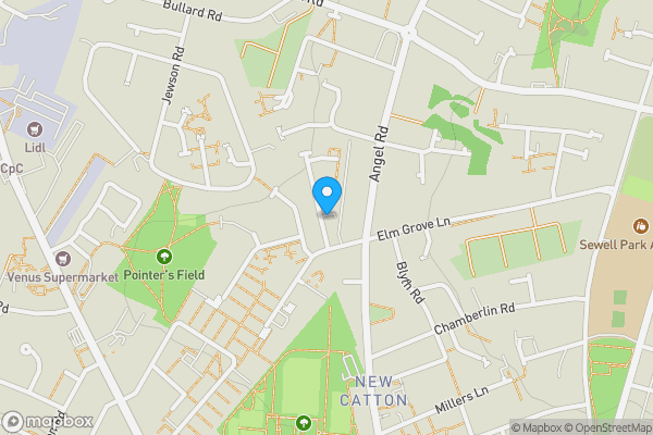 Map location for 18 Rackham Road, Norwich, Norfolk, NR3 3JG