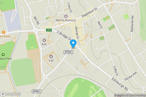 Map location for 20 Whitburn Road, Bathgate, West Lothian EH48 1HH