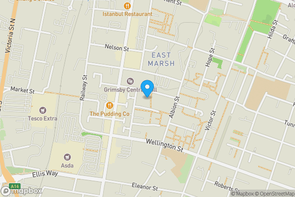 Map location for Central Hall Duncombe Street Grimsby Lincolnshire DN32 7EG