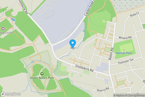 Map location for Plot at Bridge End, Shotts, Lanarkshire ML7 4EX