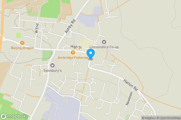 Map location for Halton Road, Spilsby, Lincolnshire, PE23 5JZ