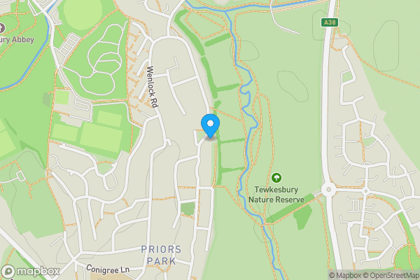Map location for 7 Queens Road, Tewkesbury, Gloucestershire, GL20 5EL