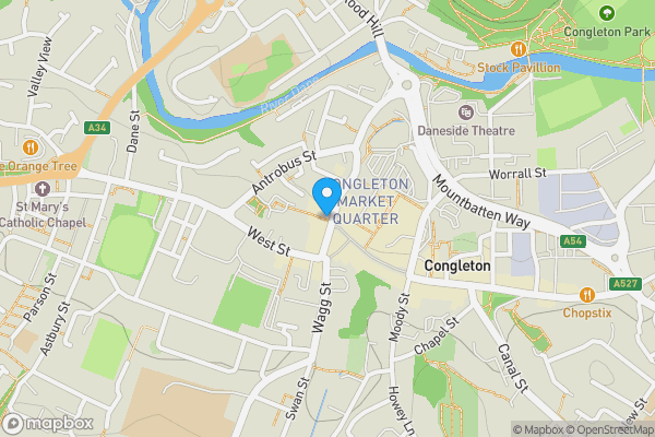 Map location for 2 Mill Street, Congleton, Staffordshire CW12 1AB