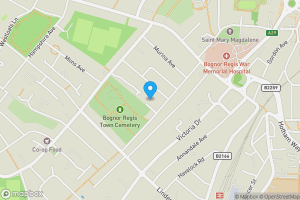 Map location for CW Bikes Ltd, Town Cross Avenue, Bognor Regis, West Sussex, PO21 2DN