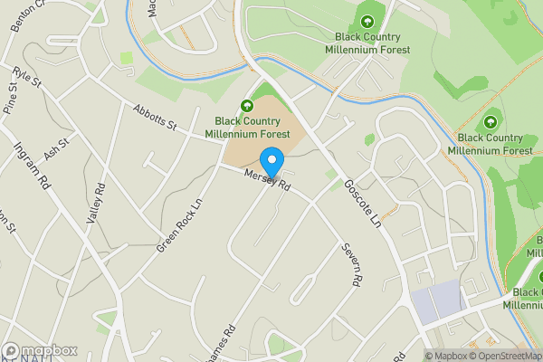 Map location for Mersey Road, WALSALL, West Midlands, WS3 1NP