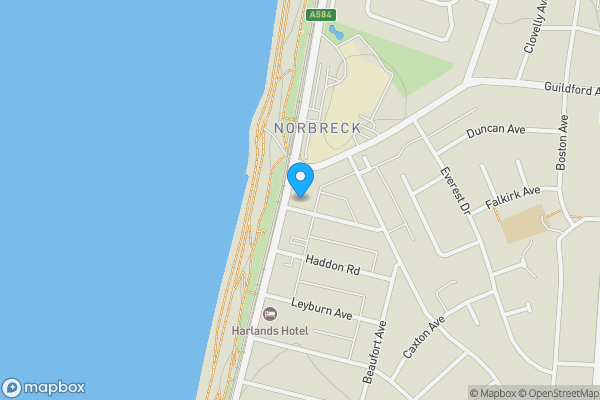 Map location for Queens Promenade, Bispham, Blackpool, FY2 9AB