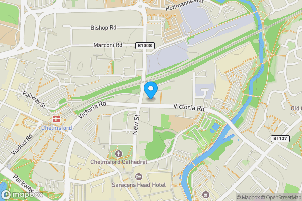 Map location for 2 & 2A Victoria Court Chelmsford Essex CM1 1GP