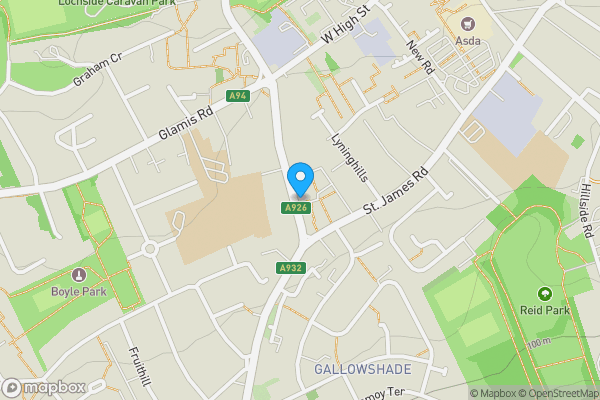 Map location for 55-57 Dundee Loan, Forfar, DD8 1EA