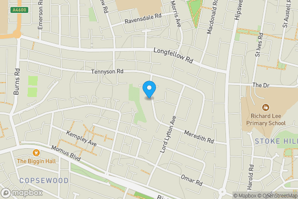 Map location for 41 Herrick Road Poets Corner, Coventry, West Midlands, CV2 5JN