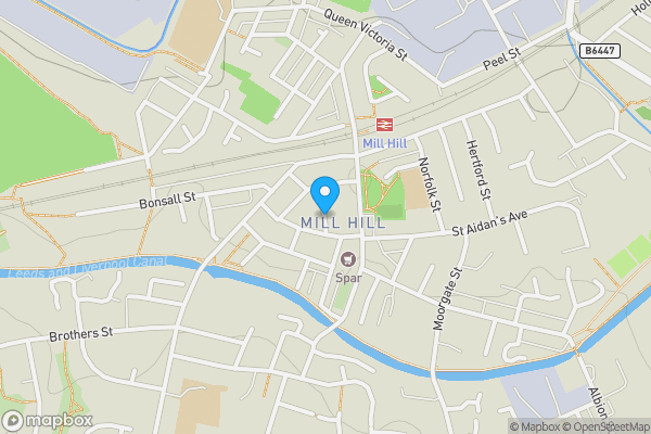 Map location for Matthew Street, Blackburn, BB2