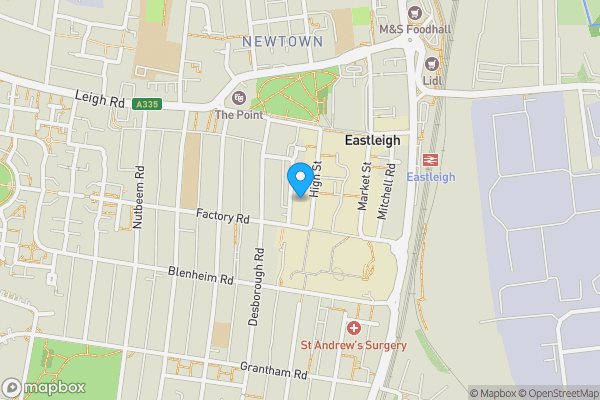 Map location for 31 High Street, Eastleigh, SO50 5LF