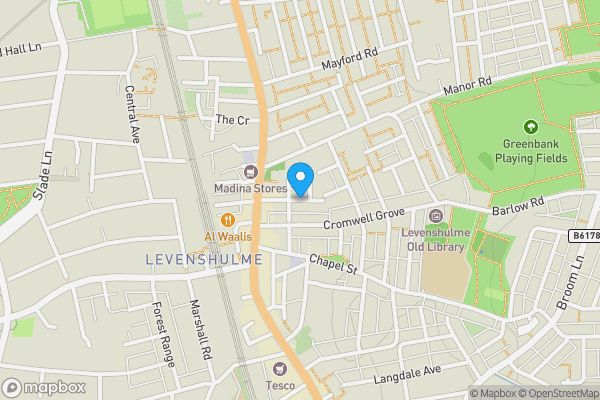 Map location for Carrill Grove East, Levenshulme, Greater Manchester, M19