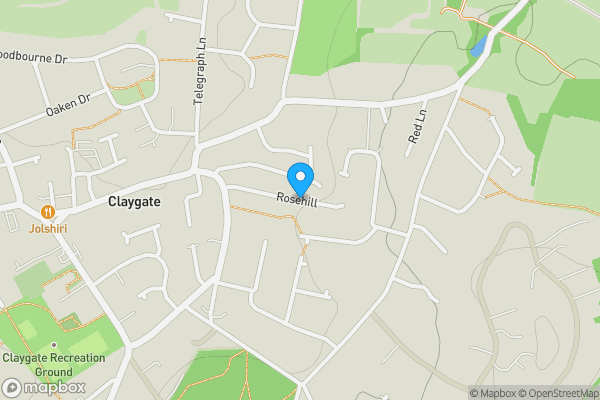 Map location for Land at Rosehill, Claygate, Esher, Surrey, KT10 0HL