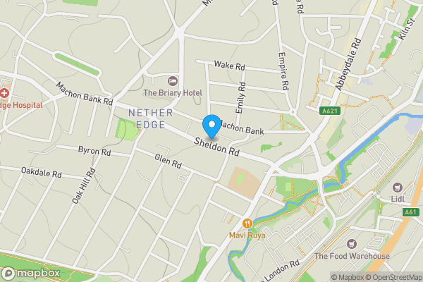 Map location for 51 Sheldon Road, Sheffield, South Yorkshire S7 1GT