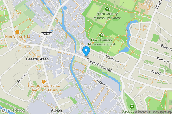 Map location for 155 Greets Green Road, West Bromwich, West Midlands B70 9ET