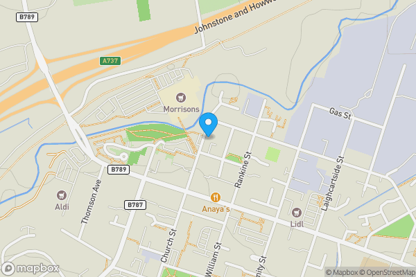 Map location for 24 Collier Street, Flat F1, Johnstone, PA5 8AR