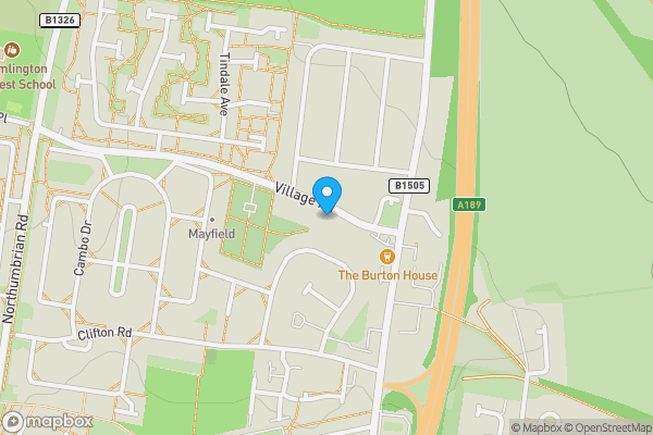 Map location for 21, Cramlington, Northumberland, NE23 2AQ