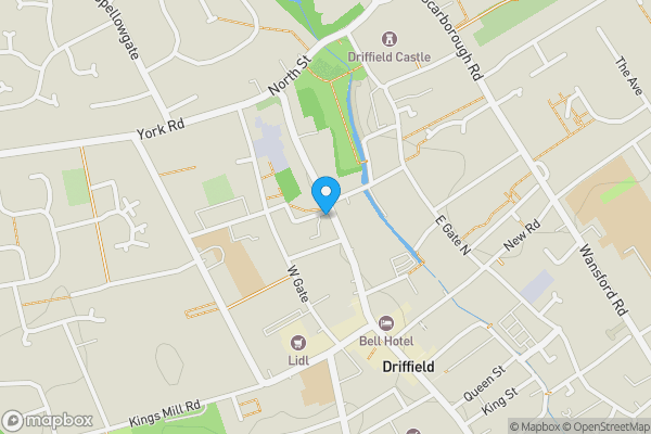 Map location for The Red Lion, 57 Middle Street North, Driffield, East Yorkshire, YO25 6SS