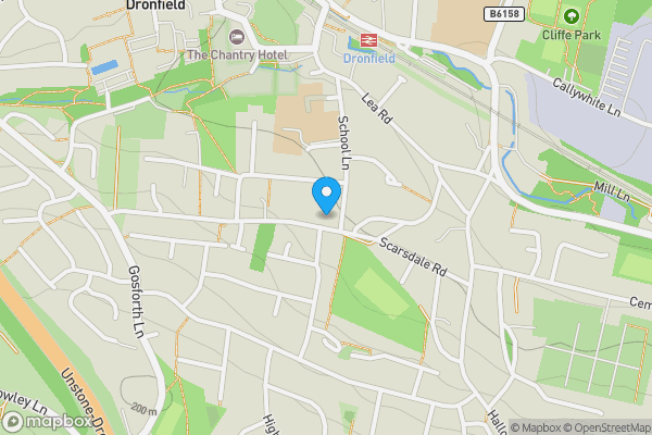 Map location for Freehold Ground rent , 2 Gomersal Lane, Dronfield, Derbyshire S18 1RU