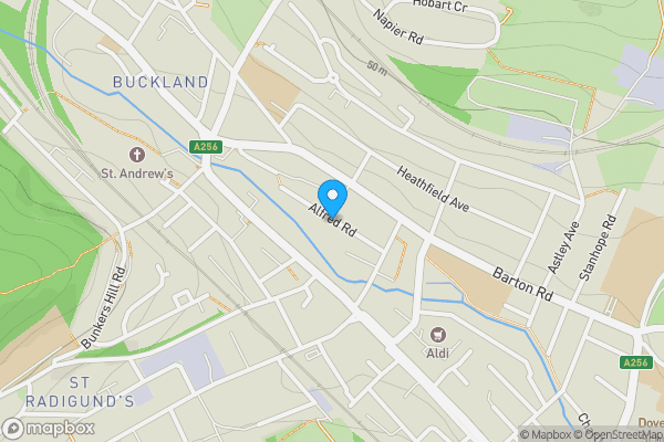 Map location for Alfred Road, DOVER, Kent, CT16 2AD