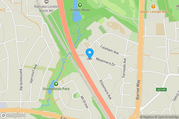 Map location for 100 Ellesmere Avenue, Mill Hill, London, NW7 3HD