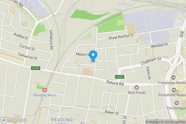 Map location for Flat 1, 22 George Street, Reading, Berkshire, RG1 7NT