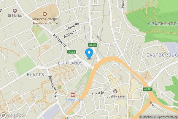 Map location for Apartment 98, Sprinkwell, 1 Bradford Road, Dewsbury, West Yorkshire, Dewsbury, WF13 2DT