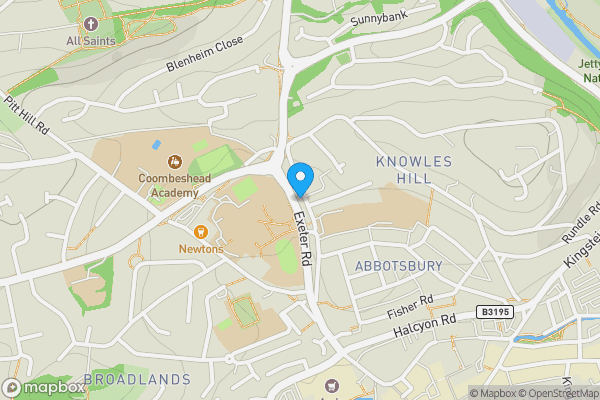 Map location for 51 Old Exeter Road, Newton Abbot, Devon TQ12 2NH