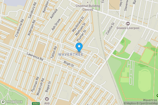 Map location for 134 Grosvenor Road, Wavertree, Liverpool, Merseyside, L15 0HB L15 0HB