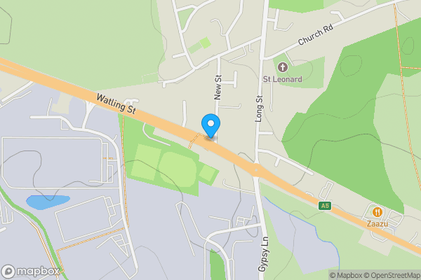 Map location for New Street, TAMWORTH, Staffordshire, B78 1TG