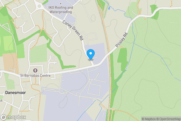 Map location for Woodland at Coney Green Rd, Danesmoor, Clay Cross, Chesterfield S45 9HA