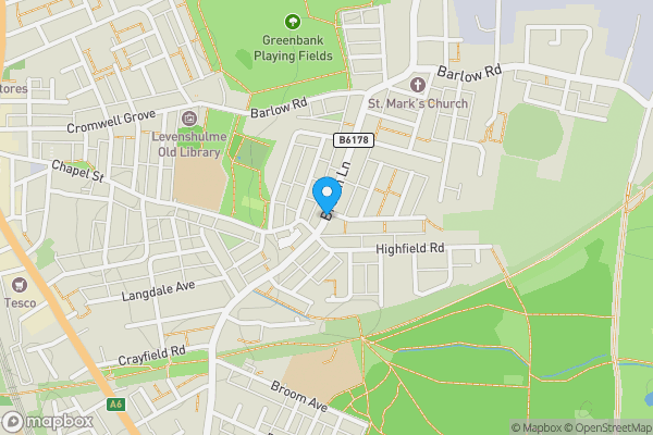 Map location for Broom Lane, MANCHESTER, Lancashire, M19 3LX