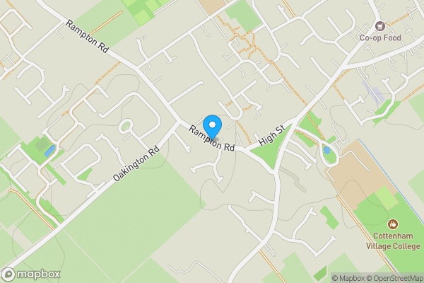 Map location for Rampton Road, CAMBRIDGE, Cambridgeshire, CB24 8UL