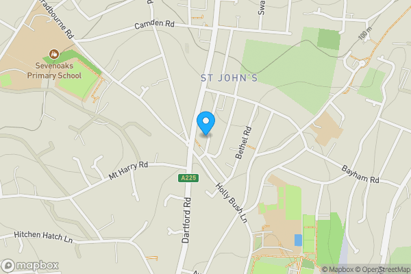 Map location for 7 Prospect Road, Sevenoaks, Kent, TN13 3UA