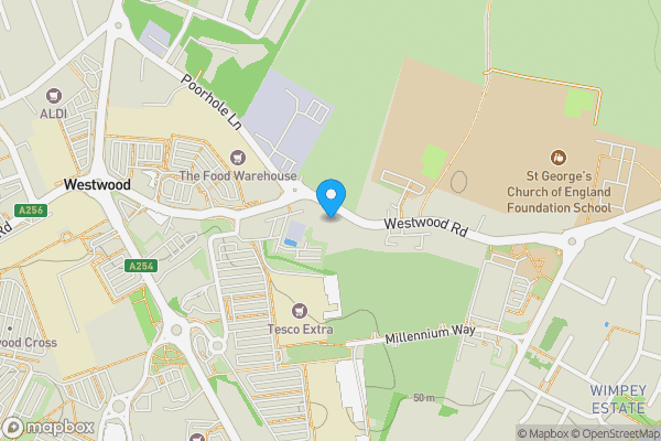 Map location for 165 Westwood Road, Broadstairs, Kent, CT10 2NR