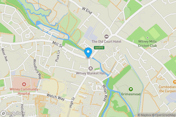 Map location for Mill Street, Witney, Oxfordshire, OX28 6DF