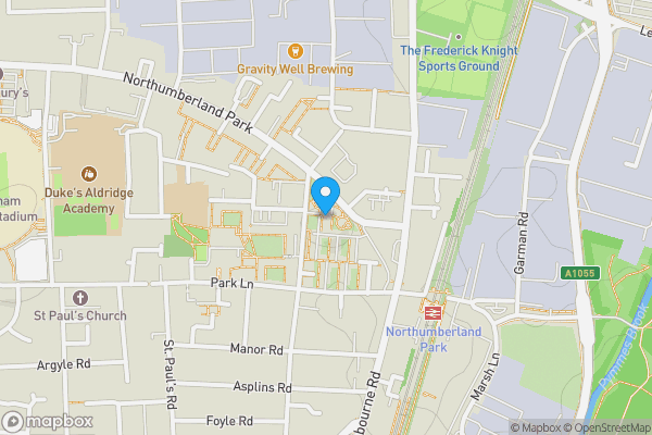 Map location for Flat 53 Kenneth Robbins House, Northumberland Park, Tottenham, London, N17 0QA