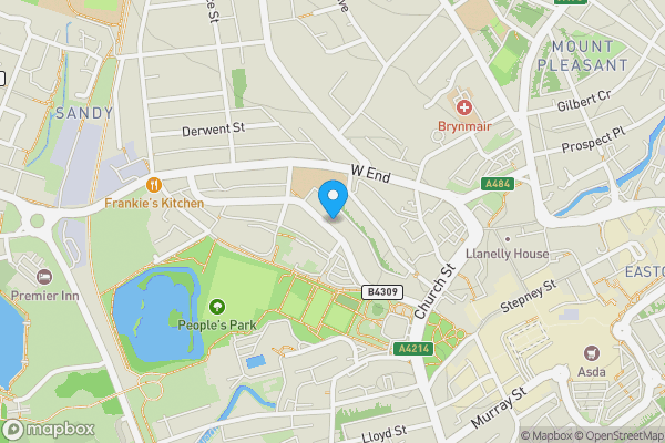 Map location for 60 Coleshill Terrace, Llanelli, Dyfed, SA153DA