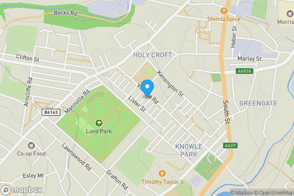 Map location for 63 Victoria Road, Keighley, West Yorkshire BD21 1JB