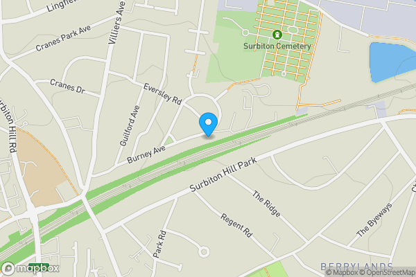 Map location for 69 Burney Avenue, Surbiton, Surrey KT5 8DF